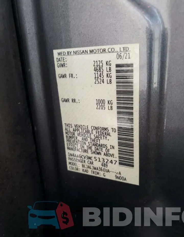 1N4AA6CV3MC513247 Photo# 12