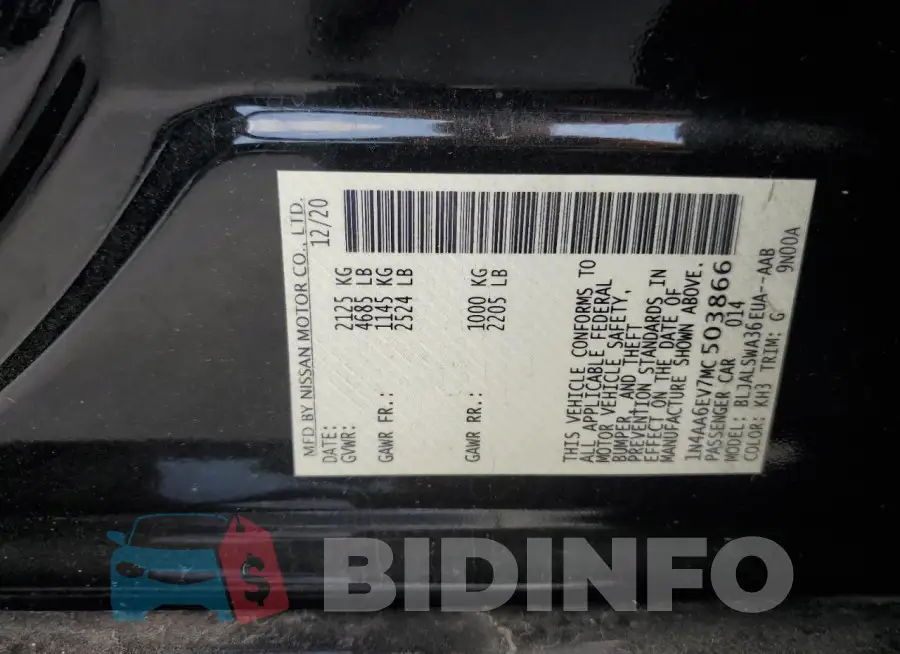 1N4AA6EV7MC503866 Photo# 12