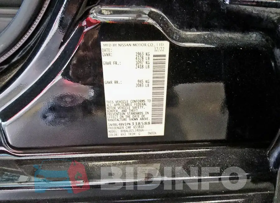 1N4BL4BV1PN338588 Photo# 12