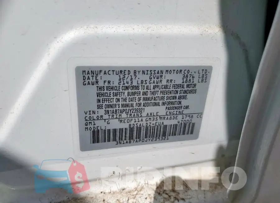3N1AB7AP0JY239321 Photo# 12