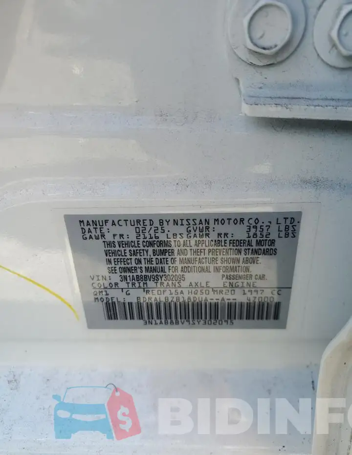 3N1AB8BV9SY302095 Photo# 13