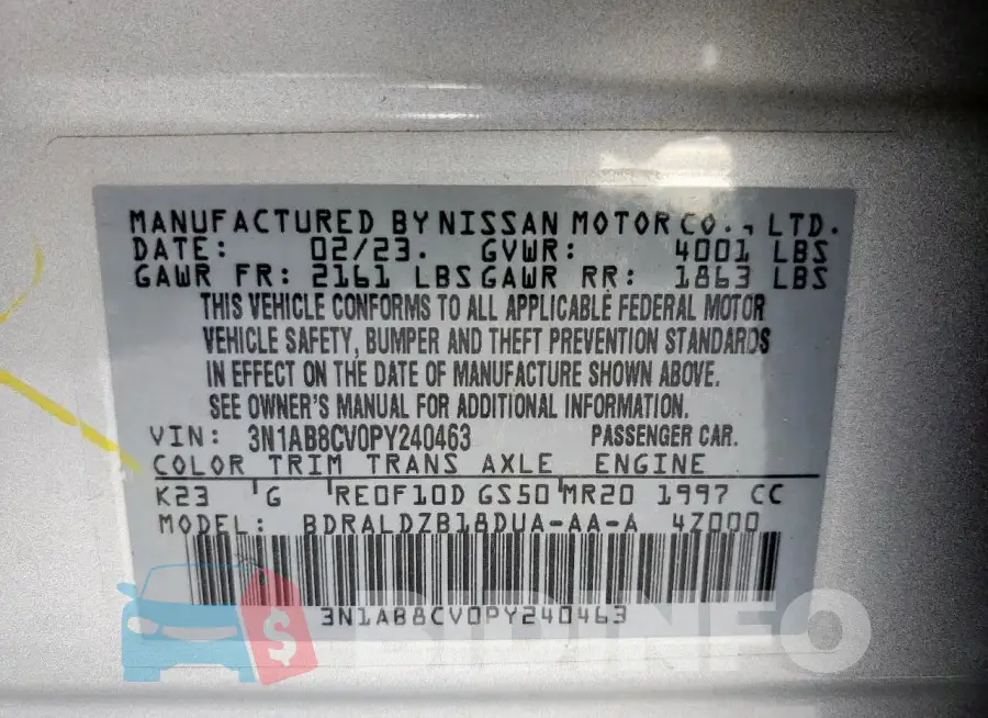 3N1AB8CV0PY240463 Photo# 12