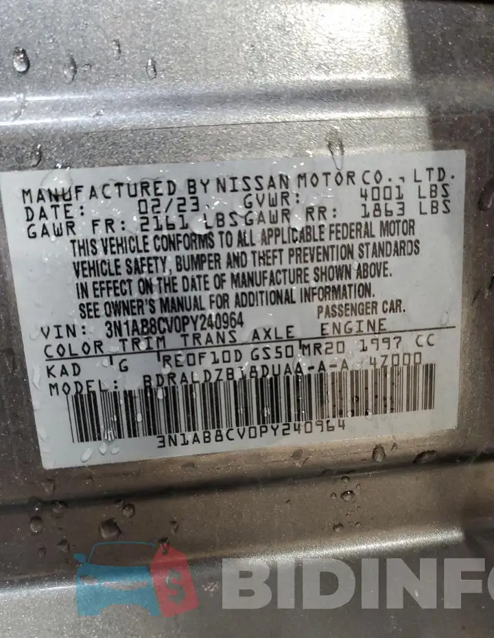 3N1AB8CV0PY240964 Photo# 12