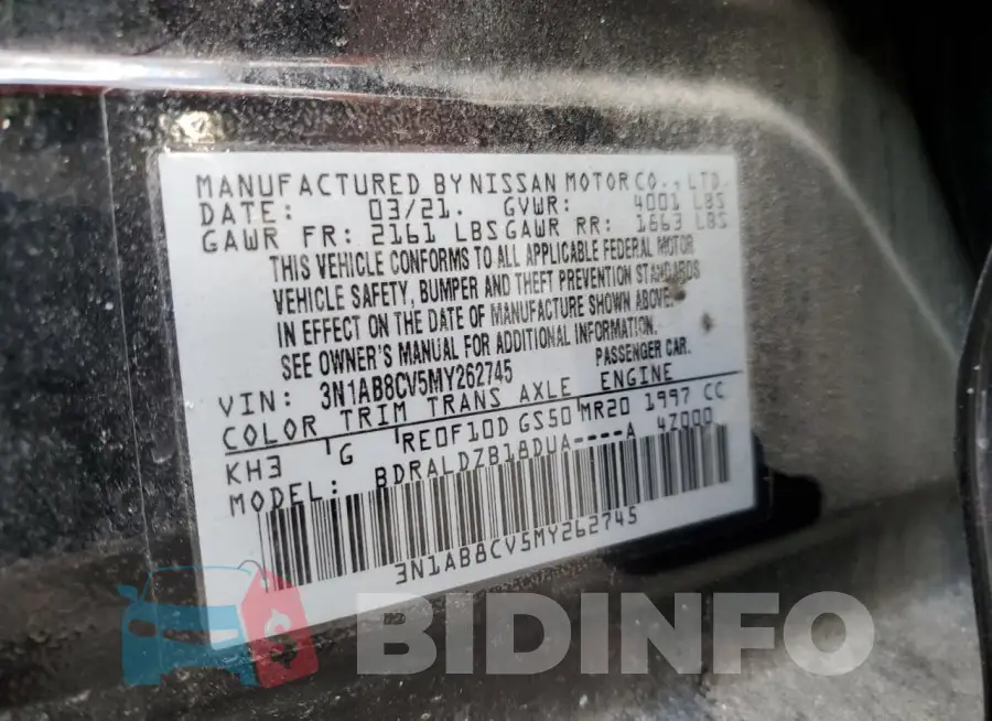 3N1AB8CV5MY262745 Photo# 12