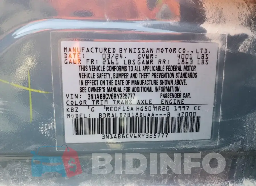 3N1AB8CV6RY325777 Photo# 13