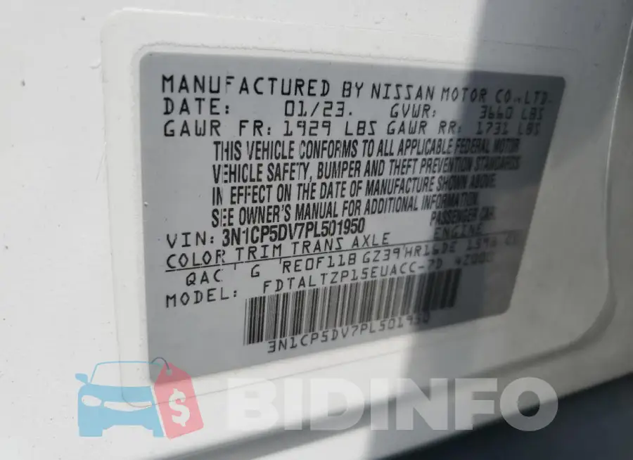 3N1CP5DV7PL501950 Photo# 13