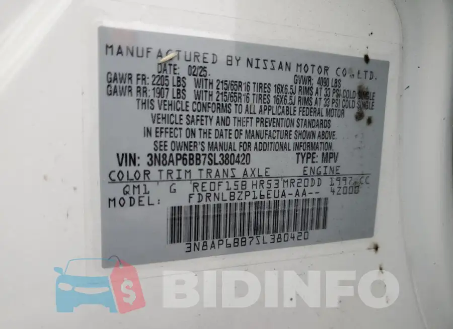 3N8AP6BB7SL380420 Photo# 13