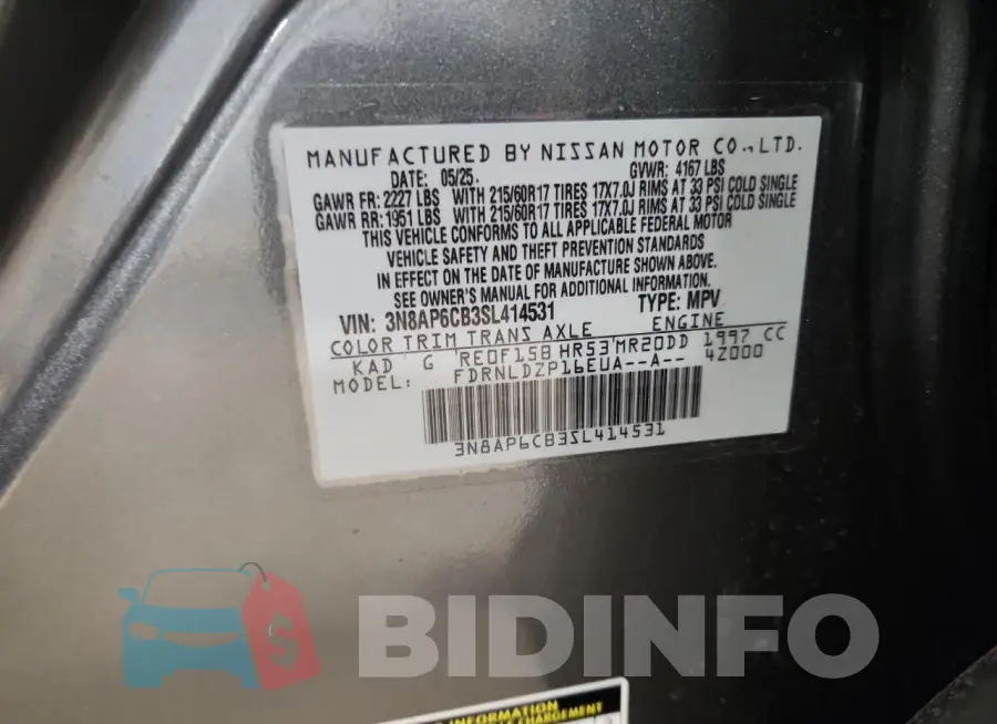 3N8AP6CB3SL414531 Photo# 13
