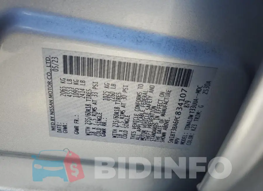 5N1BT3BA6PC834107 Photo# 13