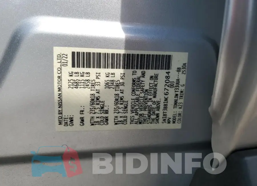 5N1BT3BB1NC672084 Photo# 13