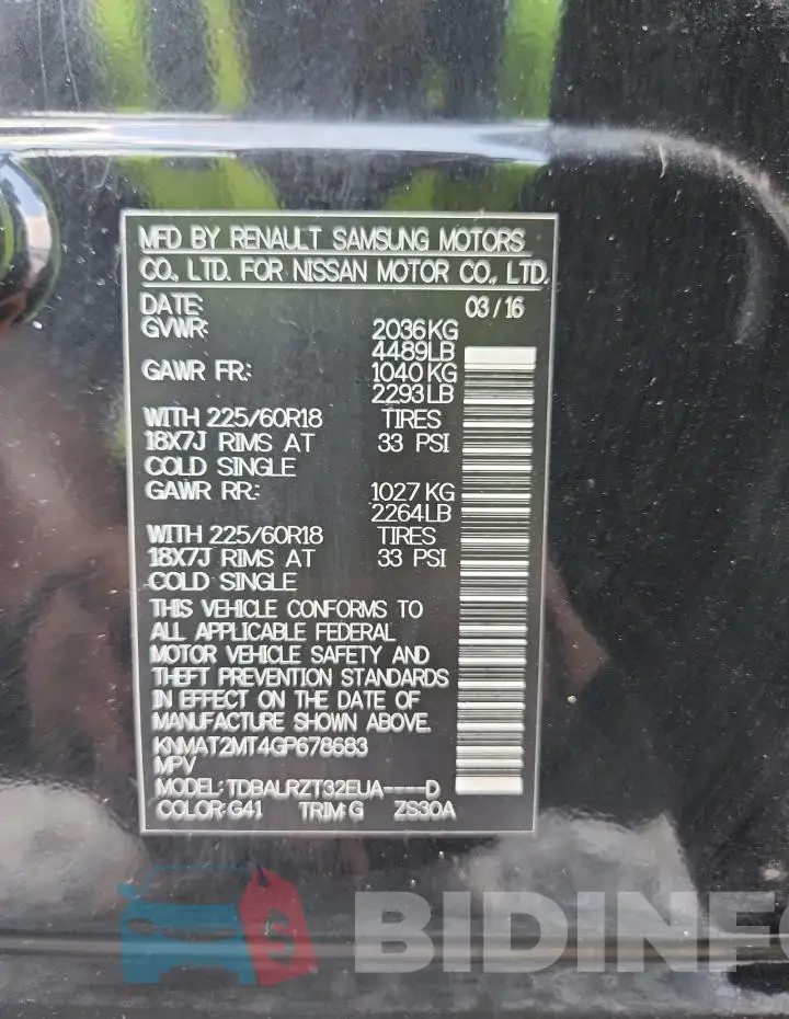 KNMAT2MT4GP678683 Photo# 13