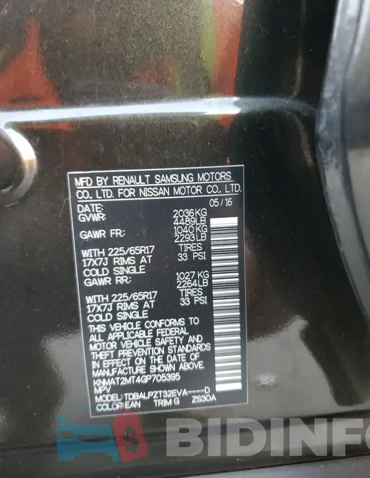 KNMAT2MT4GP705395 Photo# 13