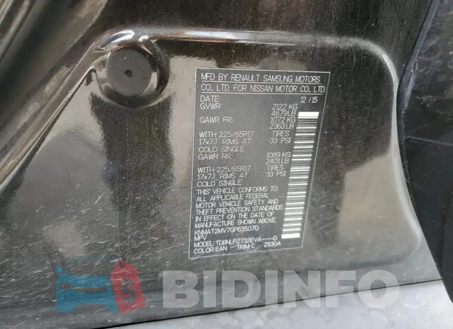 KNMAT2MV7GP635070 Photo# 13