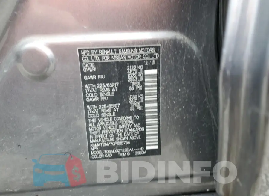 KNMAT2MV7GP635764 Photo# 14