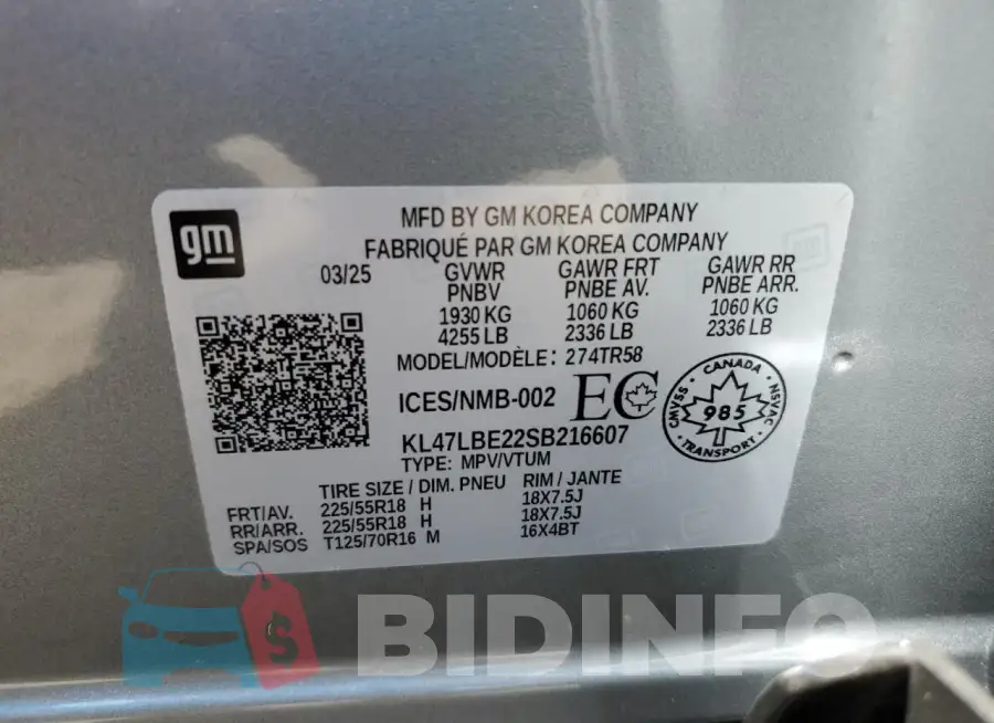 KL47LBE22SB216607 Photo# 12