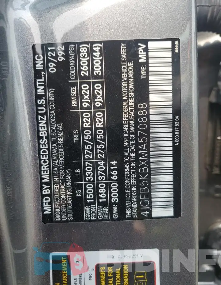 4JGFB5KBXMA570888 Photo# 13