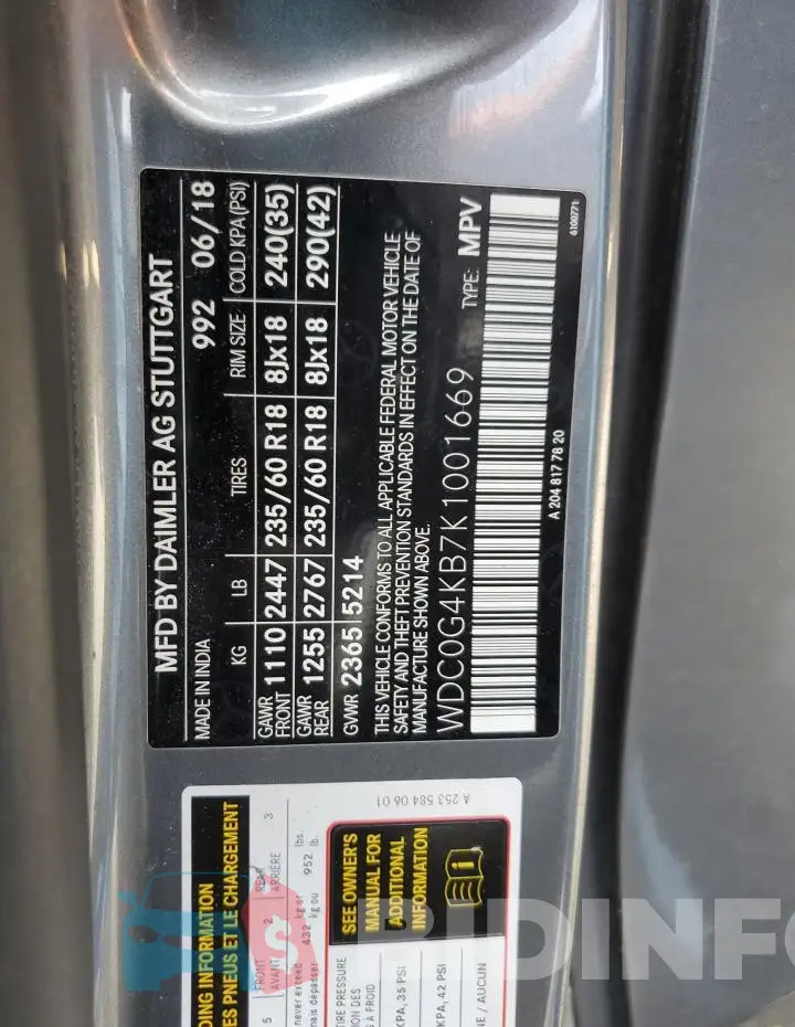 WDC0G4KB7K1001669 Photo# 13