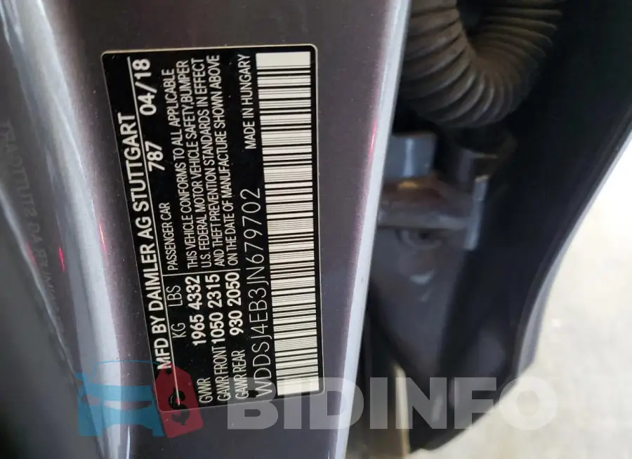 WDDSJ4EB3JN679702 Photo# 12