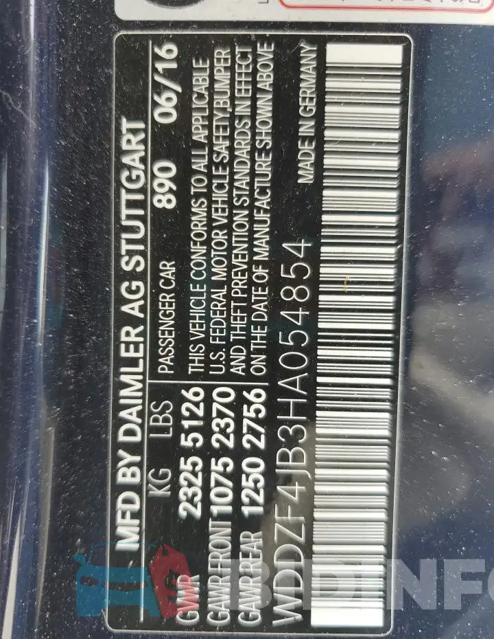 WDDZF4JB3HA054854 Photo# 12
