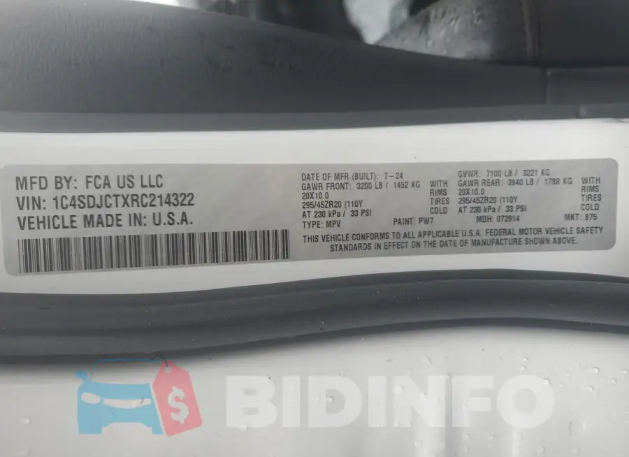 1C4SDJCTXRC214322 Photo# 13