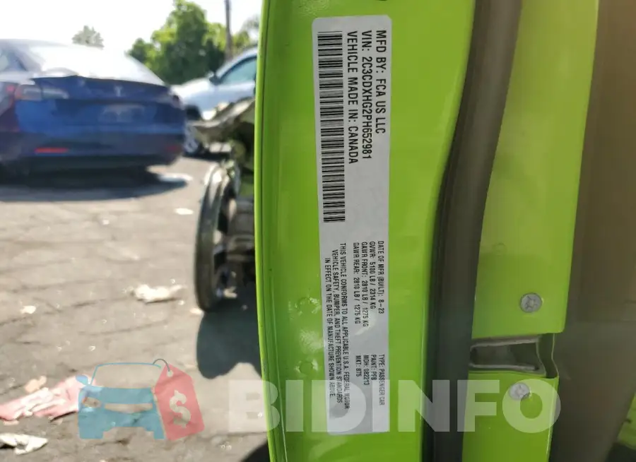 2C3CDXHG2PH652981 Photo# 12