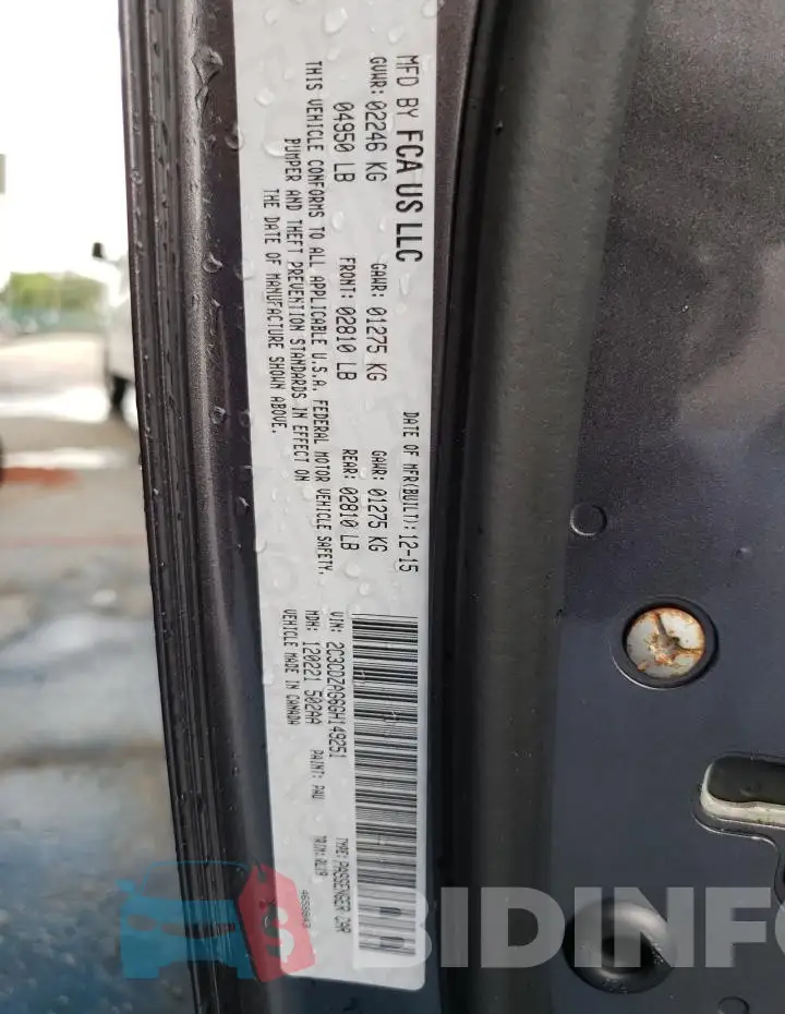 2C3CDZAG6GH149251 Photo# 12
