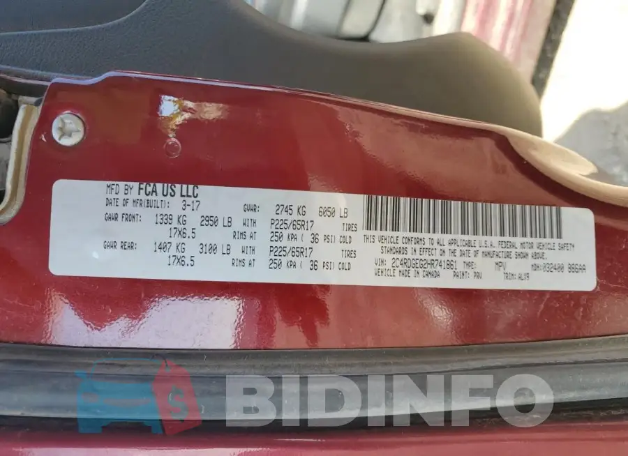 2C4RDGEG2HR741861 Photo# 13
