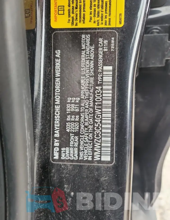 WMWZC3C54GWT10034 Photo# 12
