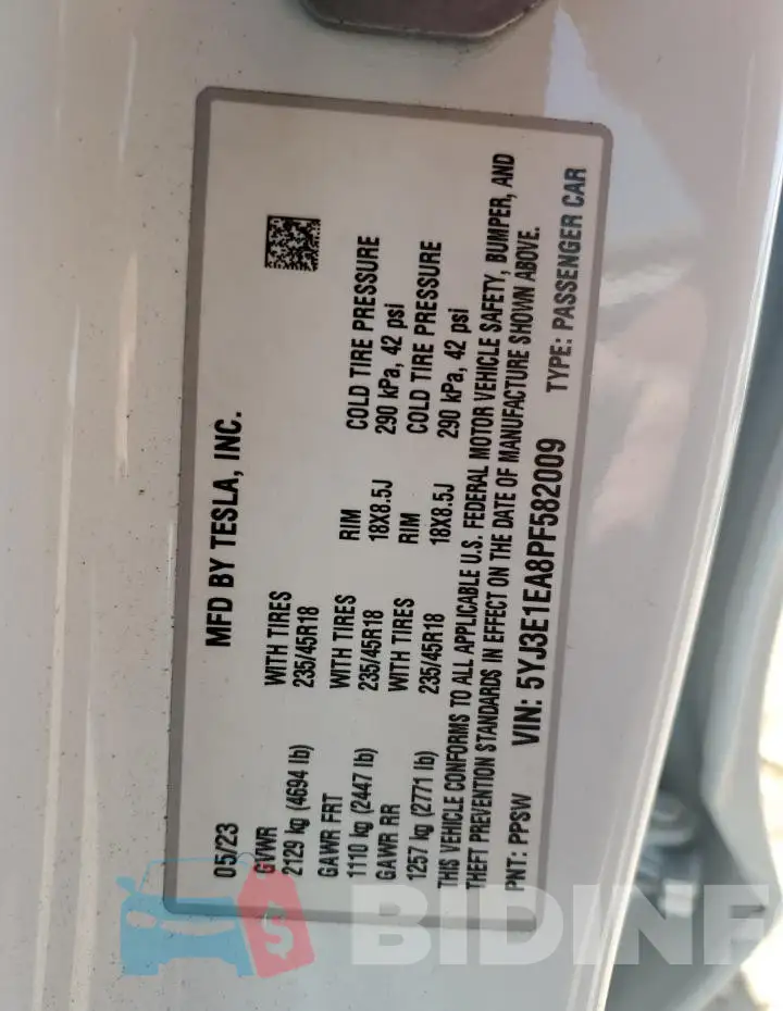 5YJ3E1EA8PF582009 Photo# 12