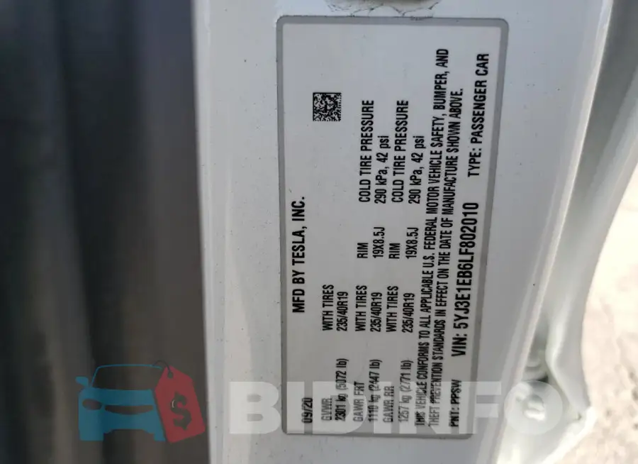 5YJ3E1EB6LF802010 Photo# 14