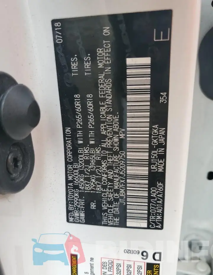 JTJBM7FX7J5209750 Photo# 13