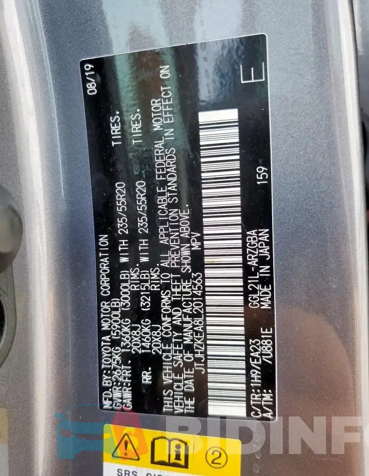 JTJHZKEA8L2014563 Photo# 13