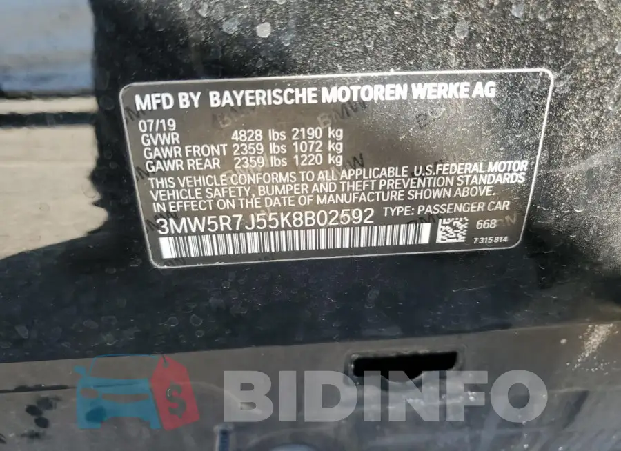3MW5R7J55K8B02592 Photo# 13