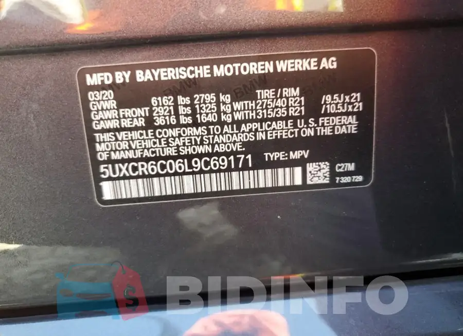 5UXCR6C06L9C69171 Photo# 13