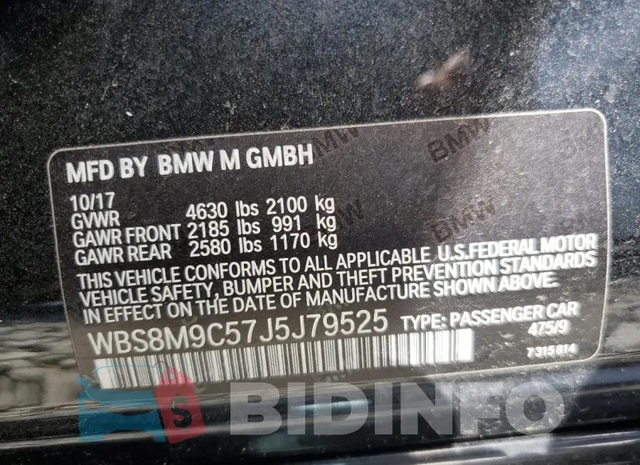 WBS8M9C57J5J79525 Photo# 12