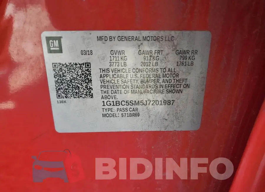 1G1BC5SM5J7201987 Photo# 12