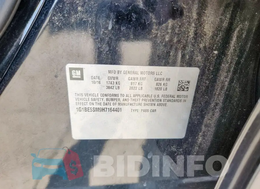1G1BE5SM9H7164401 Photo# 12