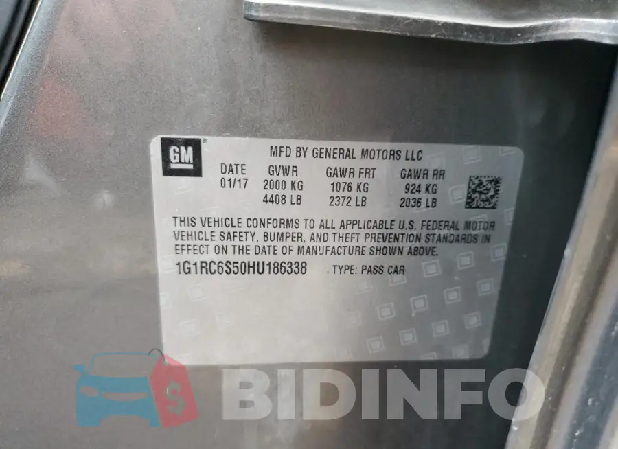 1G1RC6S50HU186338 Photo# 12