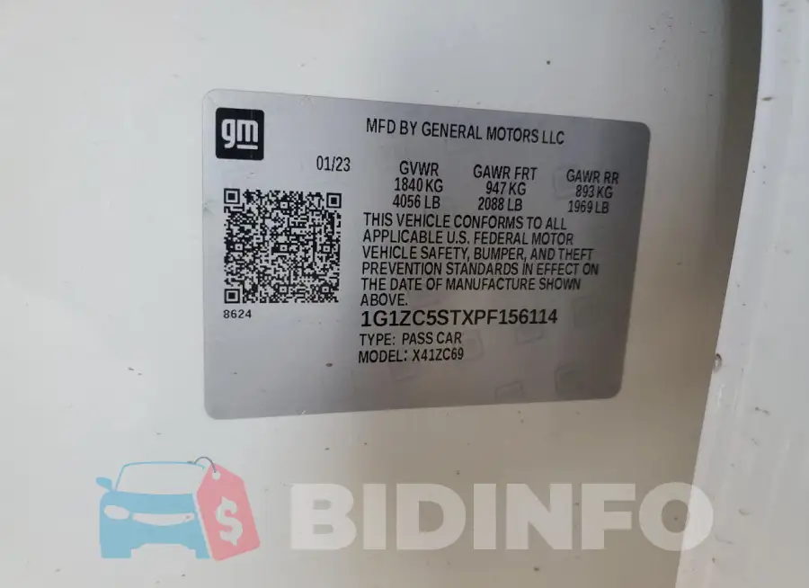 1G1ZC5STXPF156114 Photo# 12