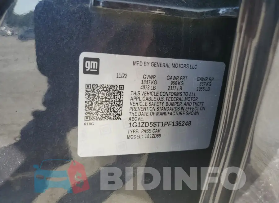 1G1ZD5ST1PF136248 Photo# 12