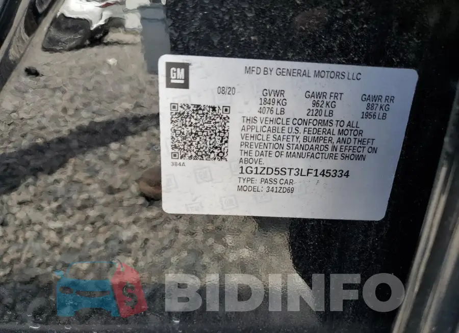 1G1ZD5ST3LF145334 Photo# 12