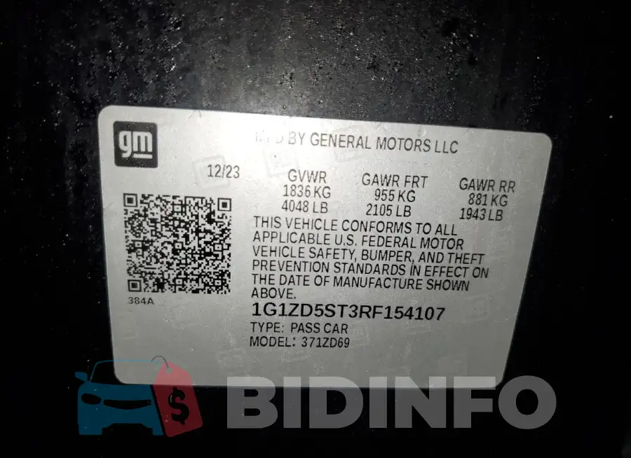 1G1ZD5ST3RF154107 Photo# 12