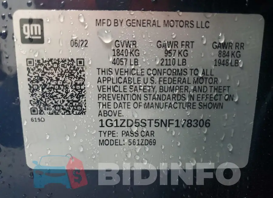 1G1ZD5ST5NF178306 Photo# 12