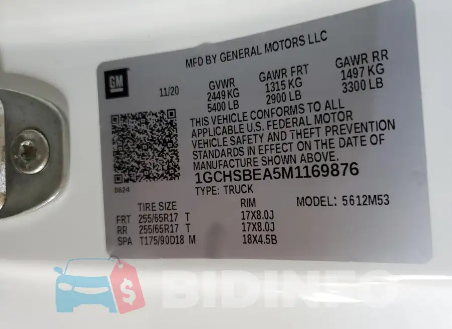 1GCHSBEA5M1169876 Photo# 12