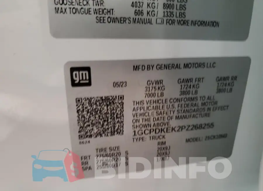 1GCPDKEK2PZ268255 Photo# 12