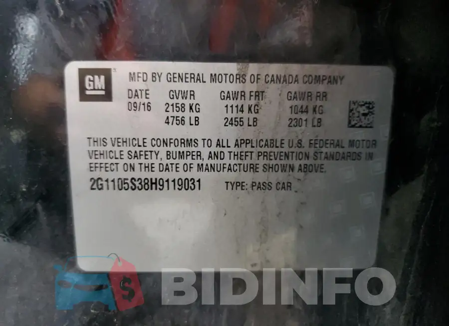 2G1105S38H9119031 Photo# 13