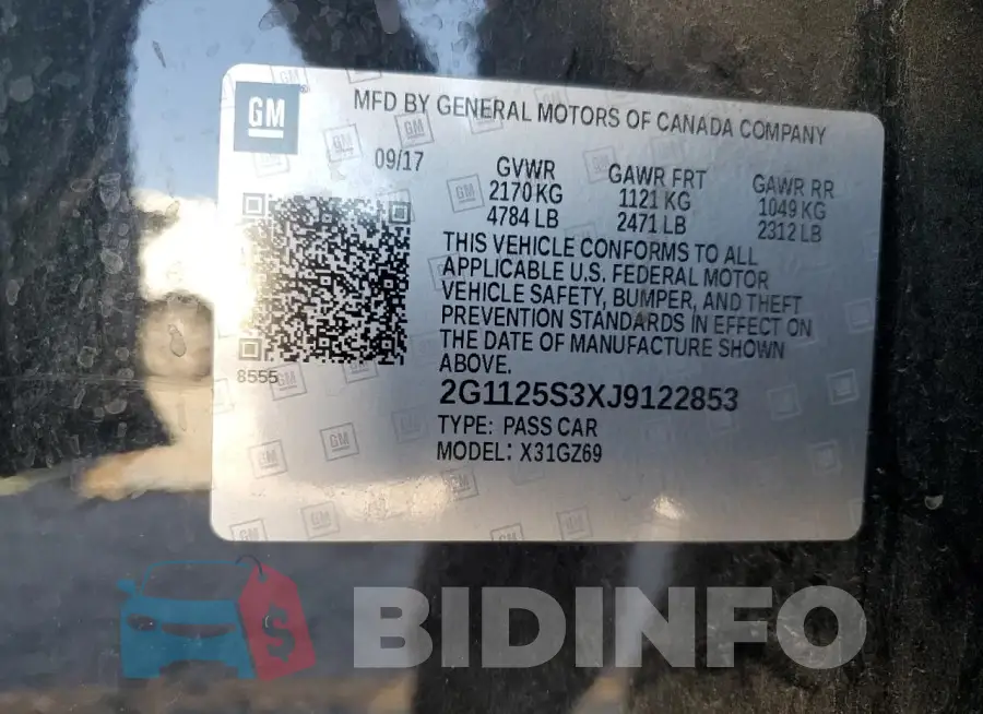 2G1125S3XJ9122853 Photo# 12