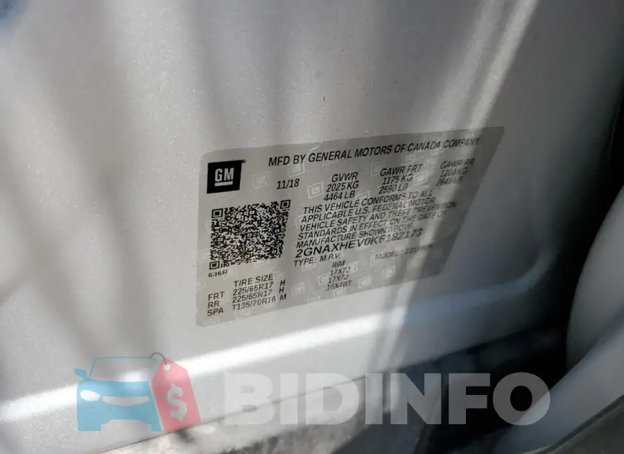2GNAXHEV0K6182173 Photo# 12