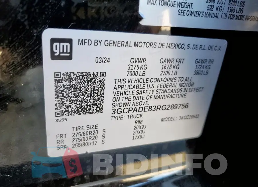 3GCPADE83RG289756 Photo# 12