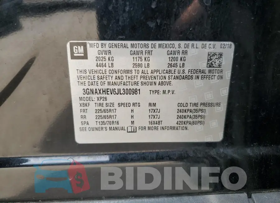 3GNAXHEV6JL300981 Photo# 13